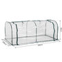 Voir la diapositive 3 : HOMCOM Serre de jardin tunnel 2L x 1l x 0,8H m tente bâche transparent acier