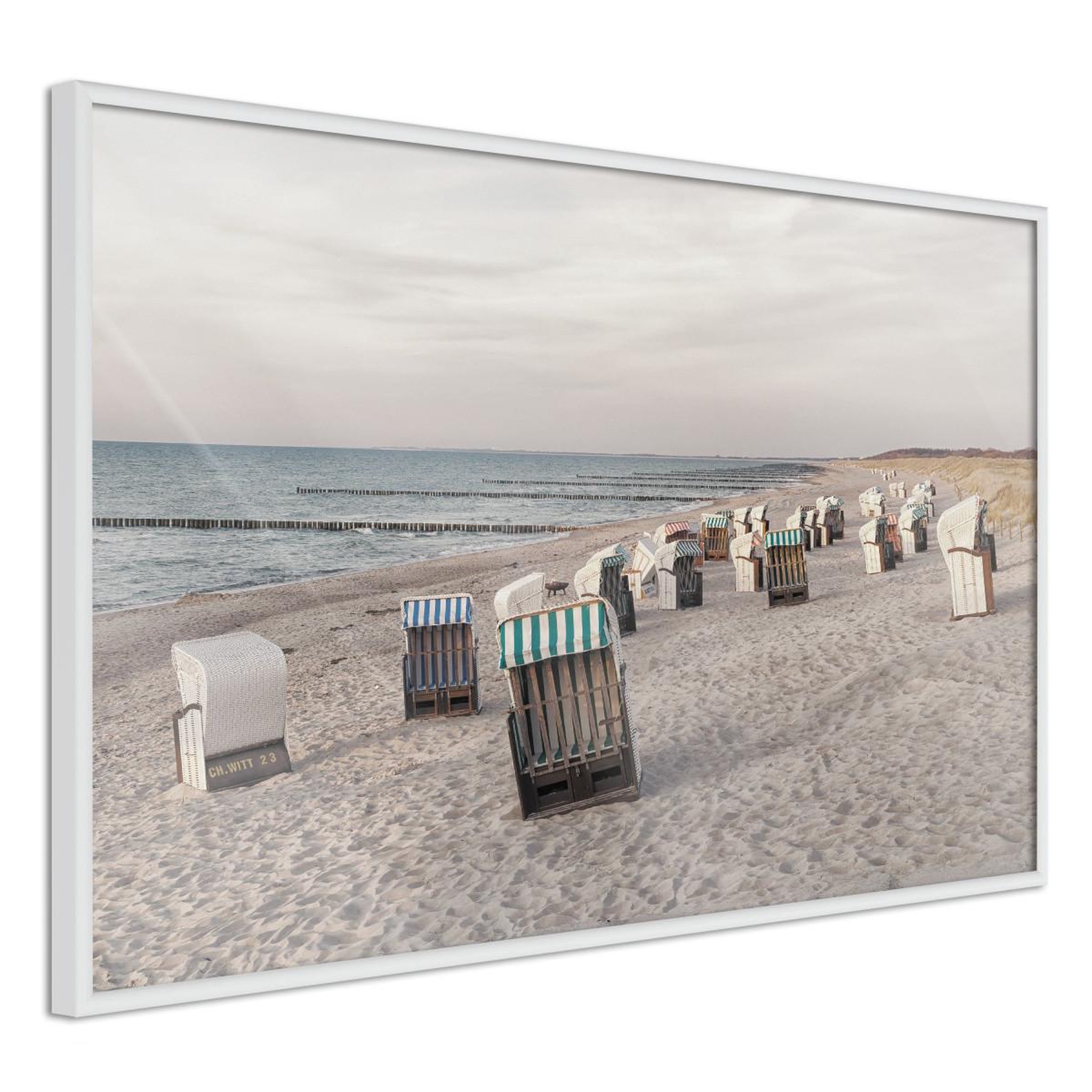Paris Prix Affiche murale encadrée  baltic beach chairs