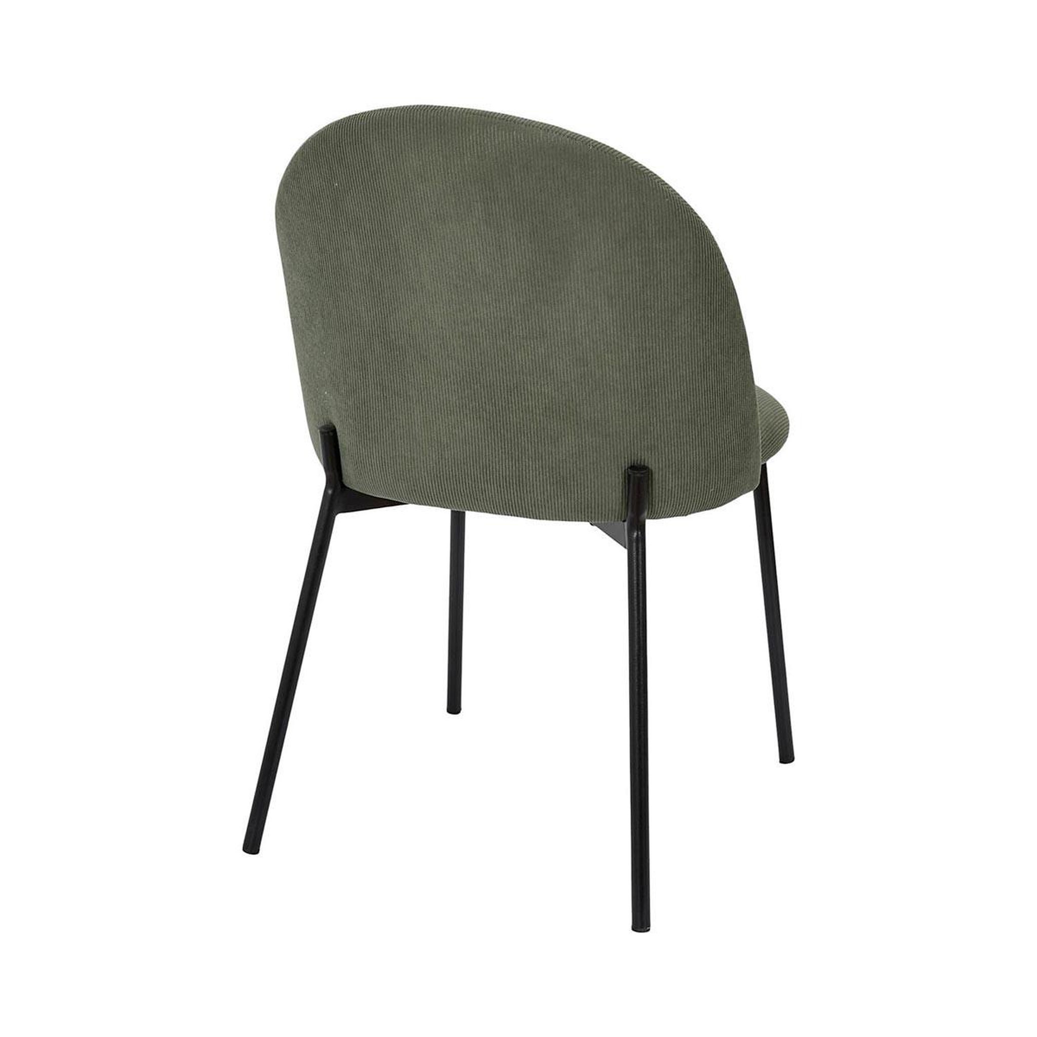 Voir la diapositive 4 : The Home Deco Factory Lot de 4 chaises côtelées arches  jules  78cm vert