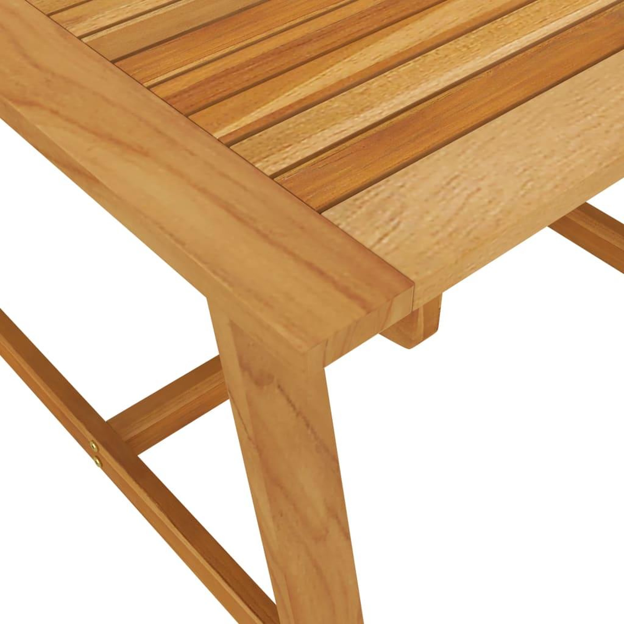 Voir la diapositive 5 : VIDAXL Table a manger de jardin 88x88x74 cm Bois d'acacia massif