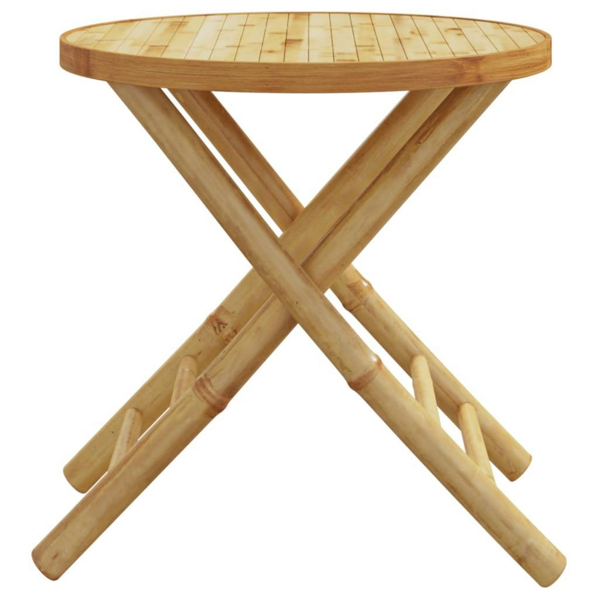 VIDAXL Table de jardin pliable Ø45x45 cm bambou