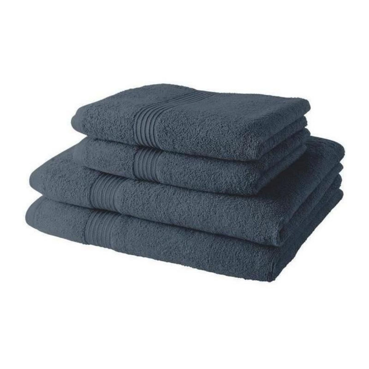 Today 2 Serviettes de bain TODAY 50x90 + 2 Draps de bain 70x130 cm 100% Coton - Denim