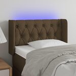 VIDAXL Tete de lit a LED Marron fonce 83x16x78/88 cm Tissu