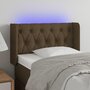 Voir la diapositive 1 : VIDAXL Tete de lit a LED Marron fonce 83x16x78/88 cm Tissu