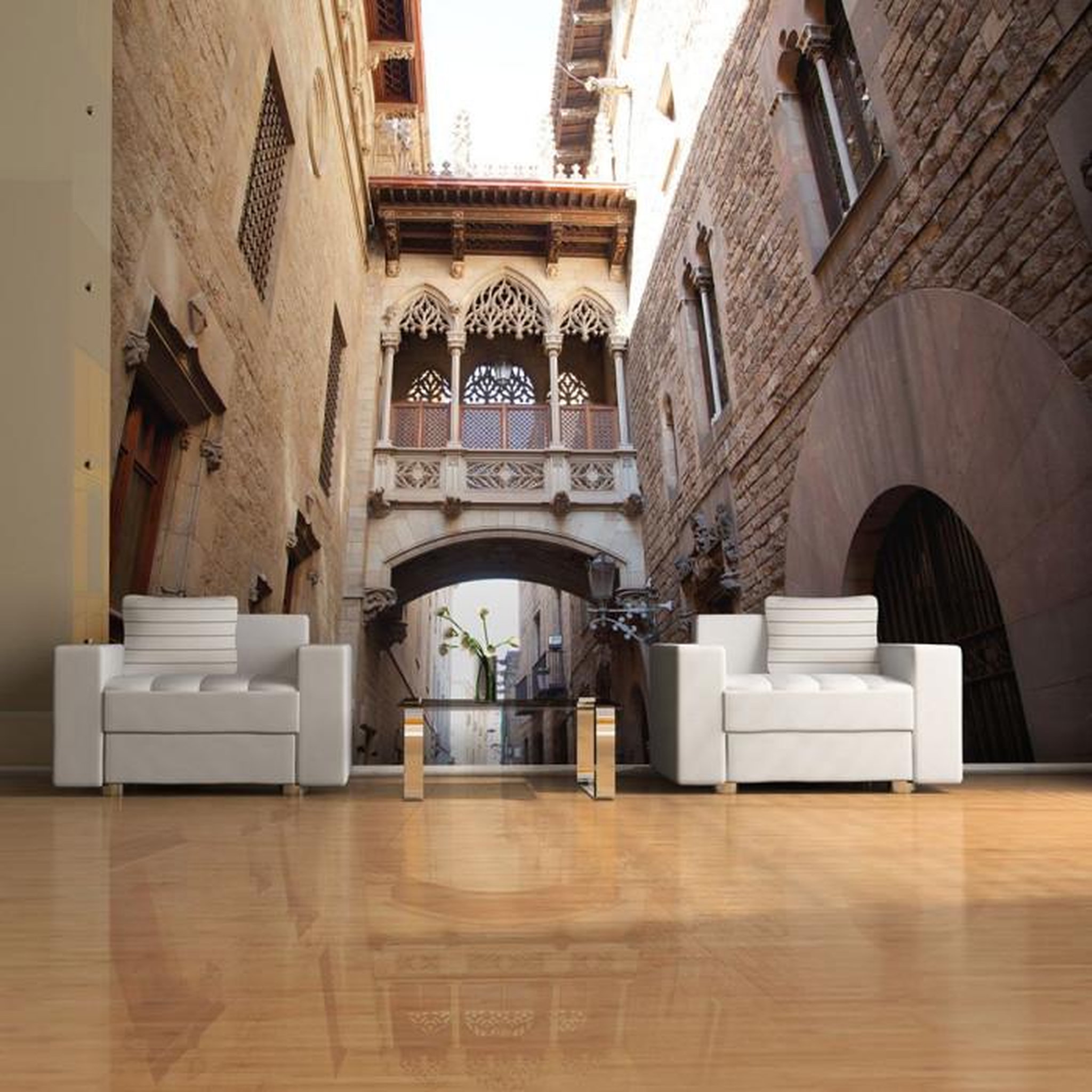 Paris Prix Papier Peint  Barcelona Palau Generalitat in Gothic Barrio. Coloris disponibles : Multicolore