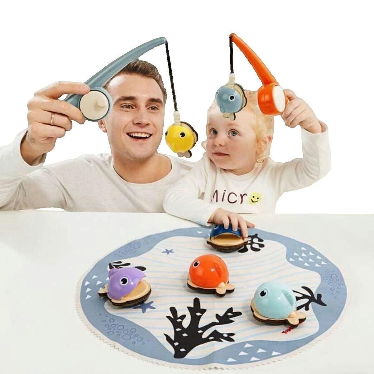 Juratoys - Janod Jeu d'attrape les poissons Jactal magnétique multicolore