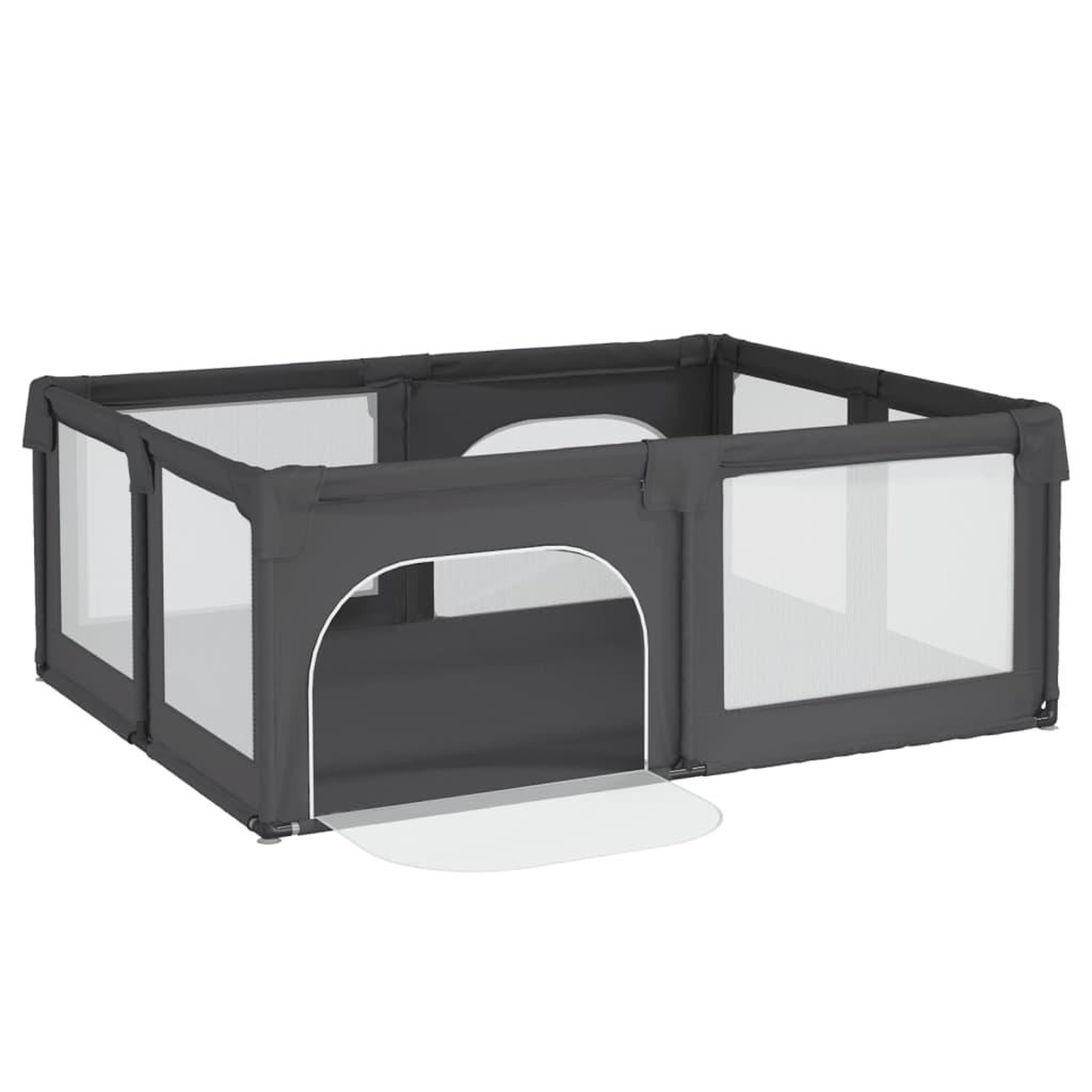 Voir la diapositive 5 : VIDAXL Parc pour bebe avec 2 portes Gris fonce Tissu Oxford