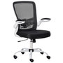 Voir la diapositive 1 : VINSETTO Vinsetto Chaise de bureau ergonomique hauteur réglable pivotante 360° accoudoirs relevables tissu maille bicolore noir blanc