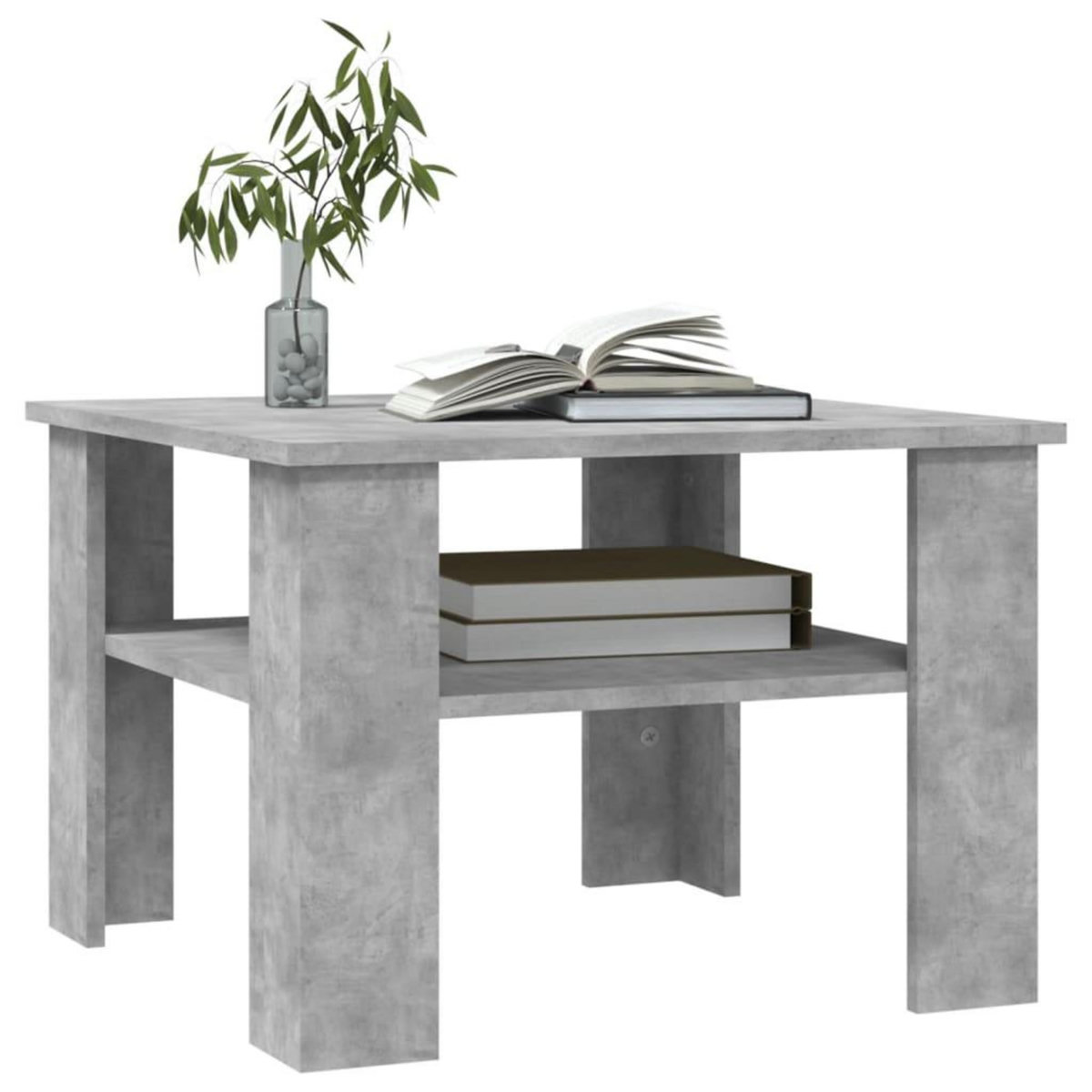 VIDAXL Table basse Gris beton 60x60x42 cm Bois d'ingenierie