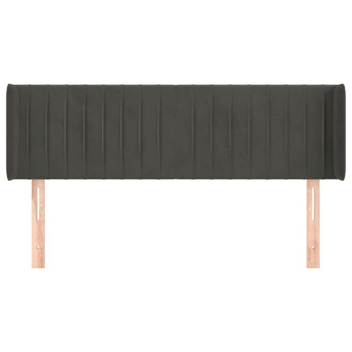 VIDAXL Tete de lit avec oreilles Gris fonce 147x16x78/88 cm Velours