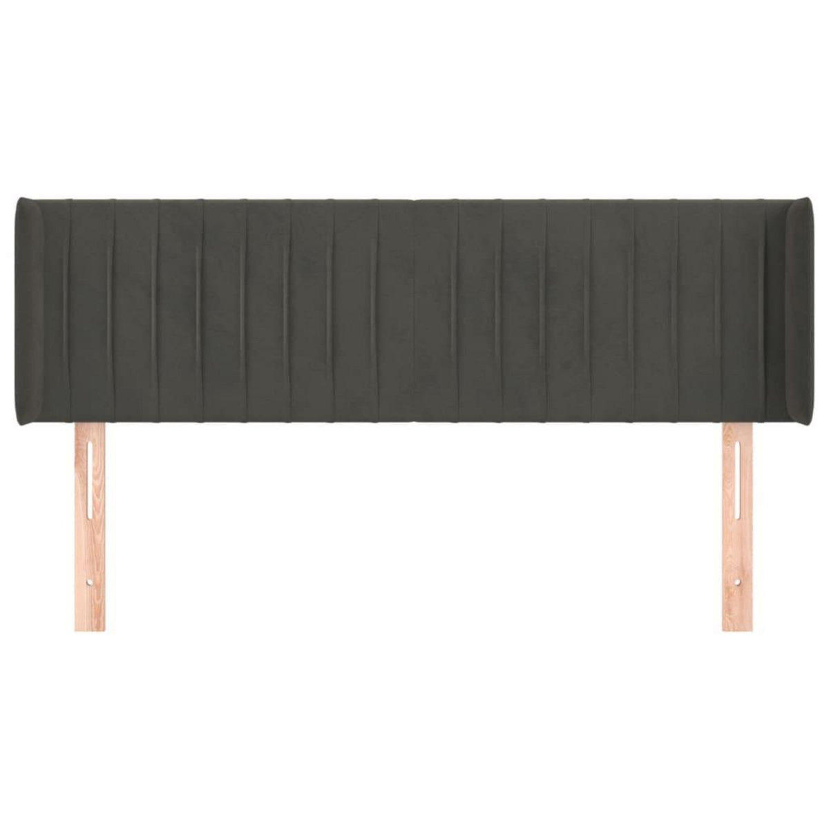 VIDAXL Tete de lit avec oreilles Gris fonce 147x16x78/88 cm Velours