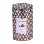 DIVERS Boîte à café Organique - Diam. 10 x H. 18 cm - Gris