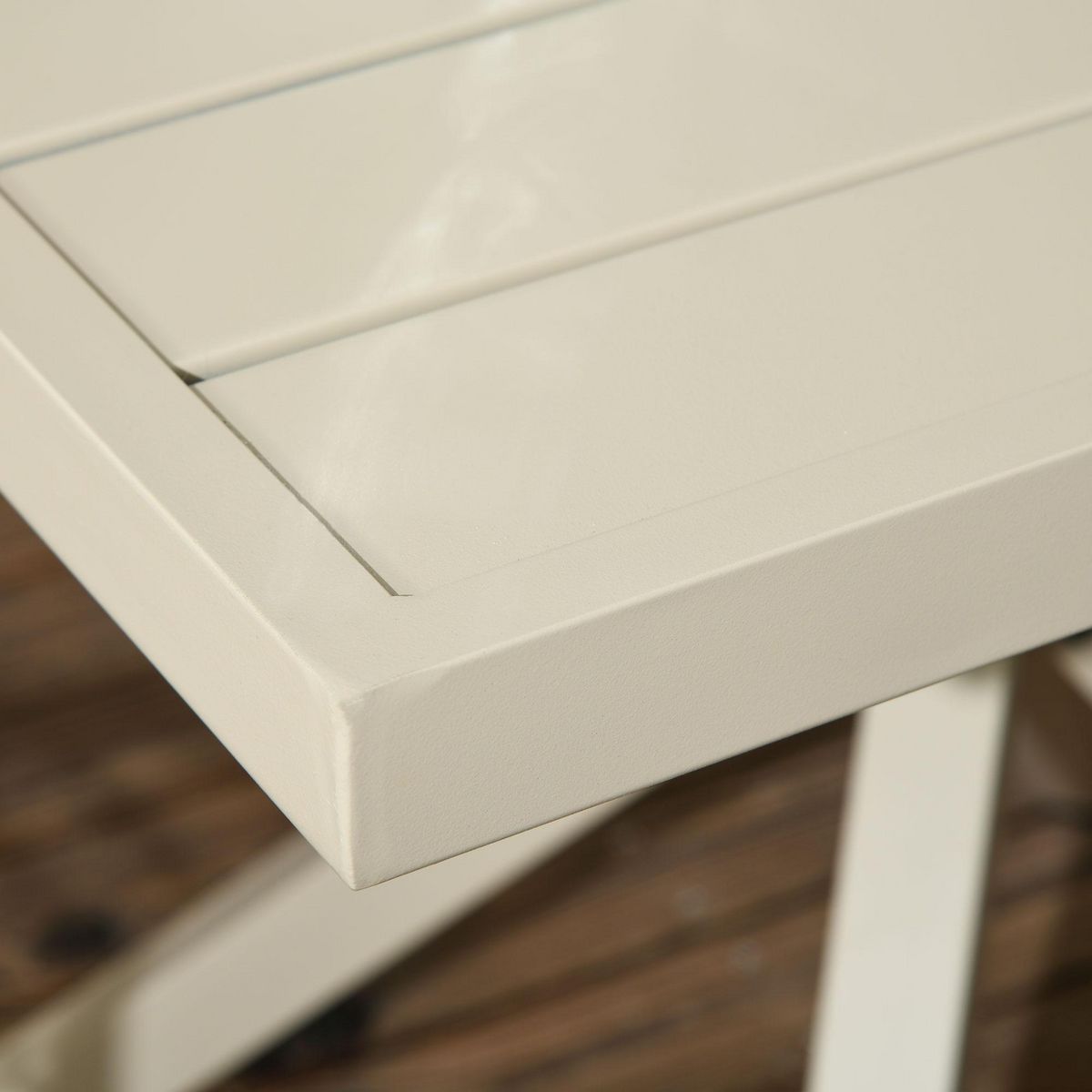 OUTSUNNY Ensemble salle à manger de jardin 4 places 5 pièces métal résine tressée beige