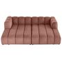 Voir la diapositive 4 : LISA DESIGN Debbie - canapé modulable droit 3 places avec double méridienne - assise profonde - en tissu texturé