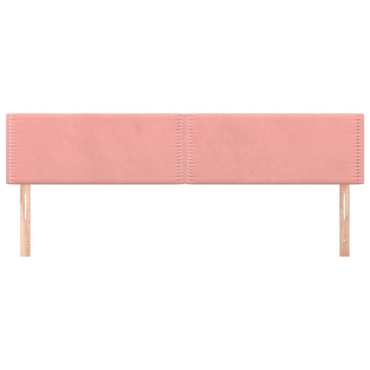 VIDAXL Tetes de lit 2 pcs Rose 100x5x78/88 cm Velours