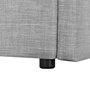 Cadre de lit coffre avec  2 tiroirs frontaux en tissu gris clair 140x190 UMEA