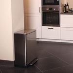 EKO EKO Poubelle a pedale E-Cube 28 L+18 L Argente mat