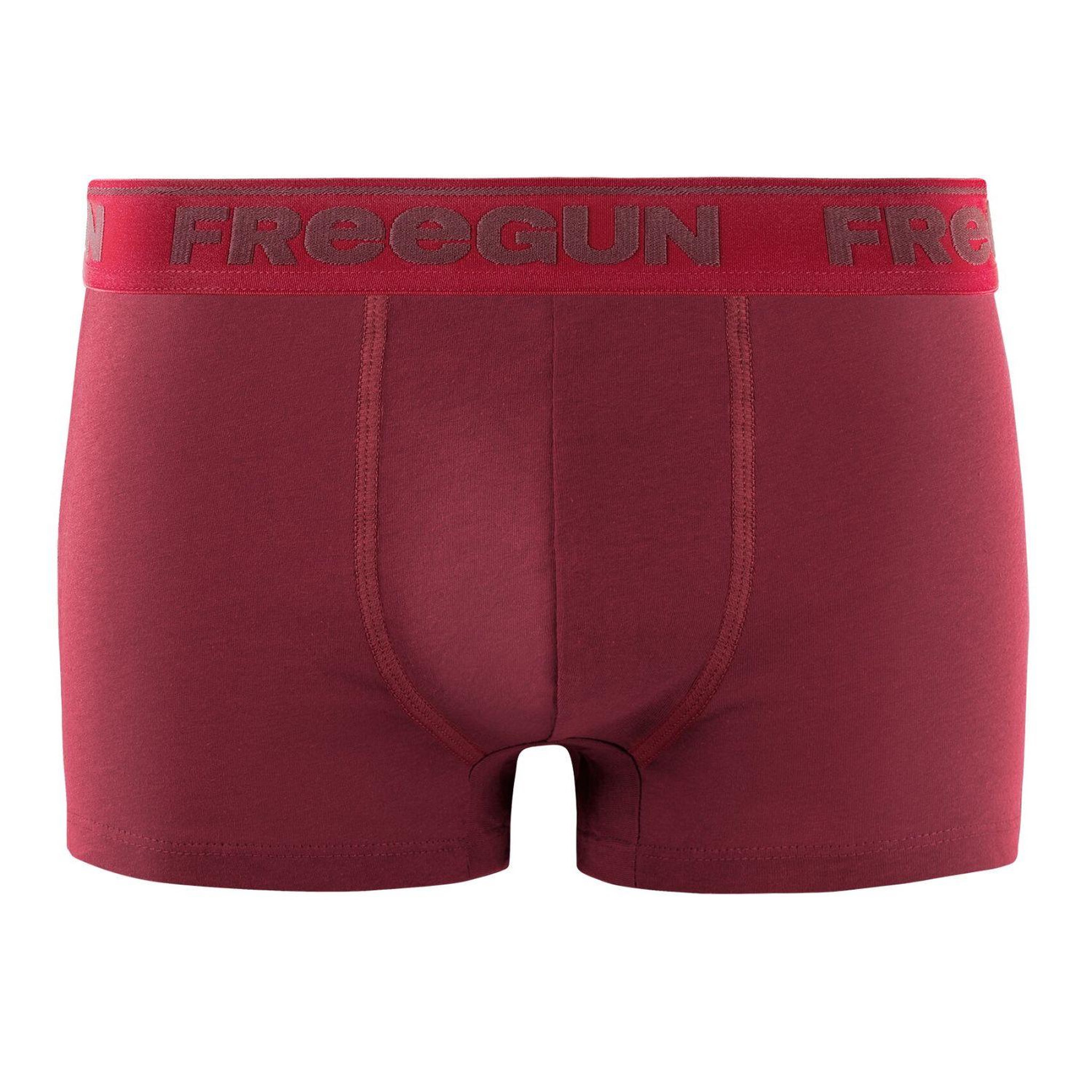 Voir la diapositive 5 : FREEGUN Lot de 3 boxers homme en coton Signature Pablo