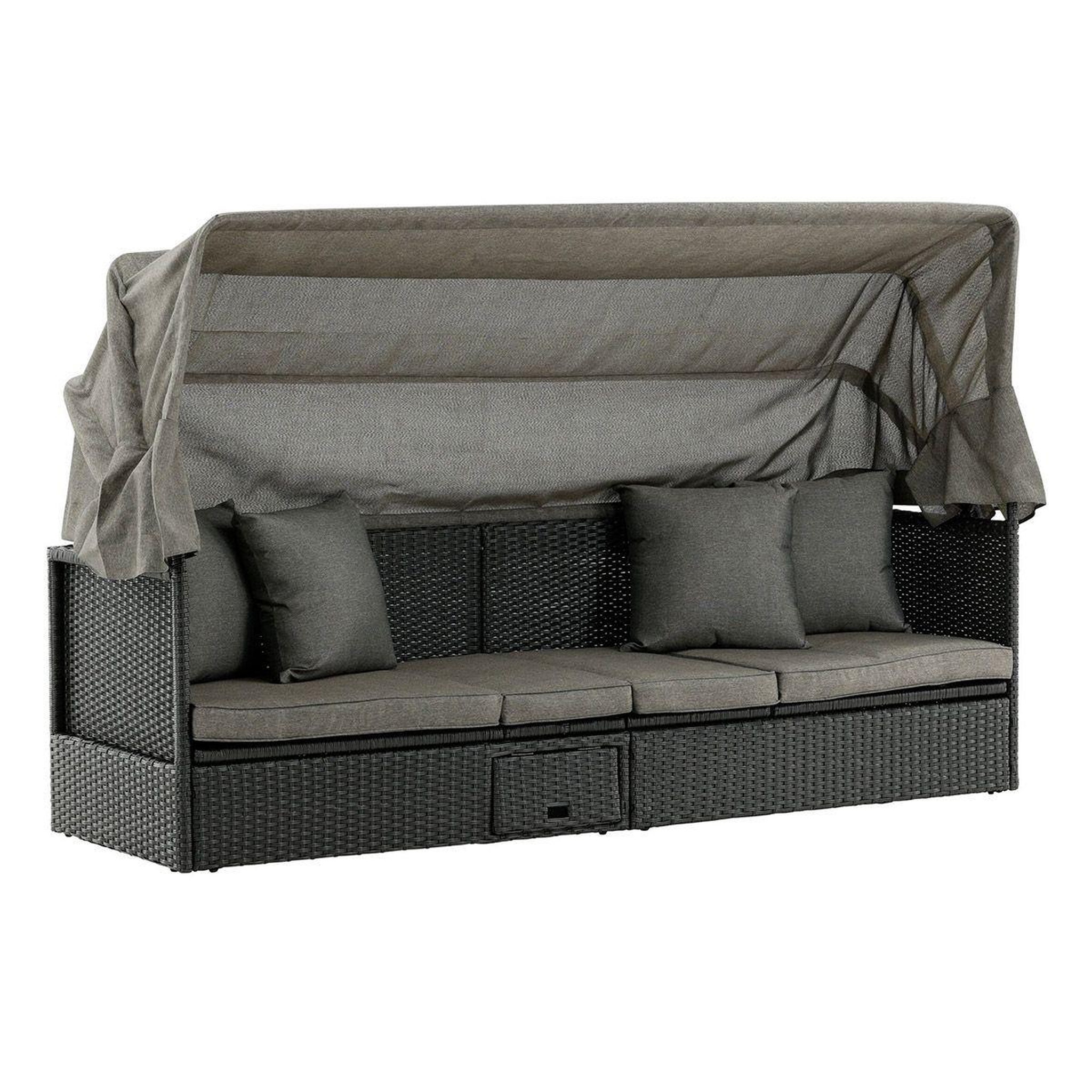 Paris Prix Canapé de jardin avec toit  nopy  200cm noir