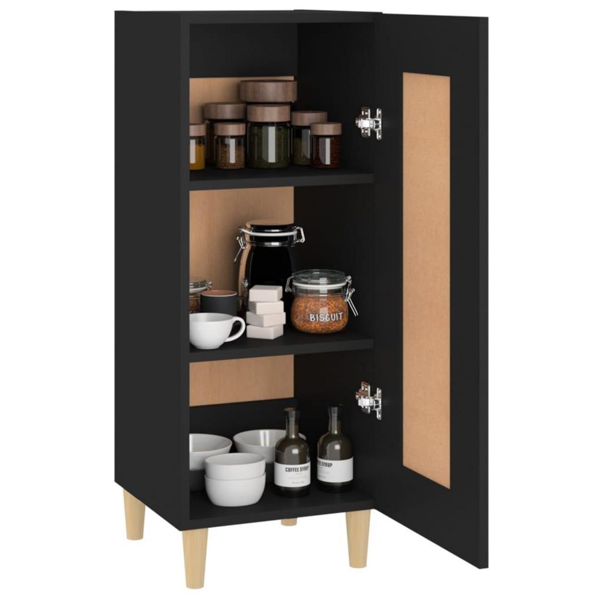 VIDAXL Buffet Noir 34,5x34x90 cm Bois d'ingenierie