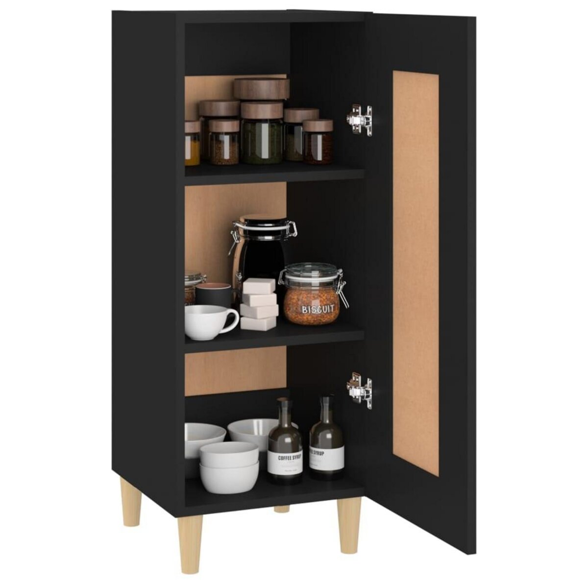 VIDAXL Buffet Noir 34,5x34x90 cm Bois d'ingenierie