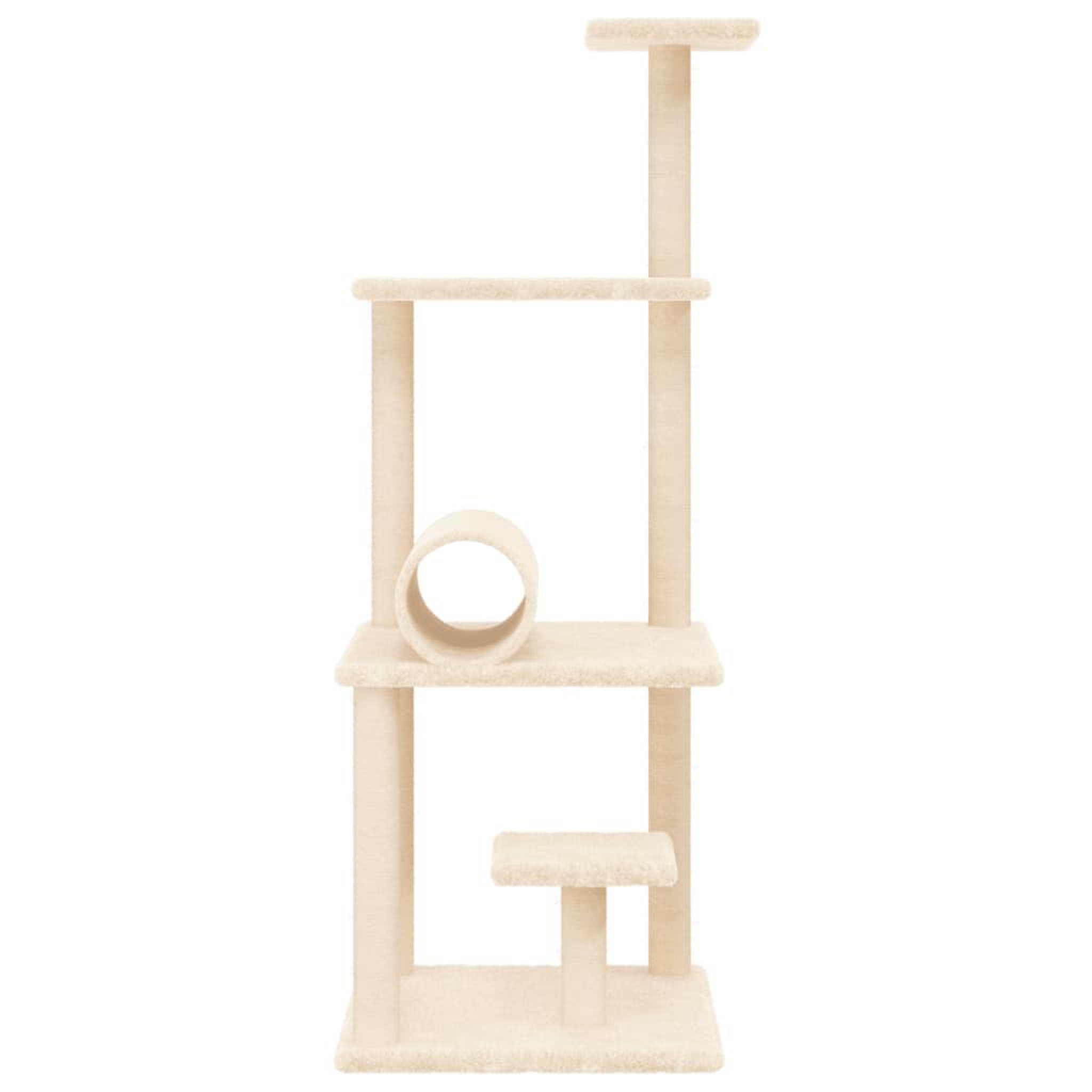 Voir la diapositive 4 : VIDAXL Arbre a chat avec griffoirs en sisal creme 136 cm