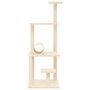 Voir la diapositive 4 : VIDAXL Arbre a chat avec griffoirs en sisal creme 136 cm
