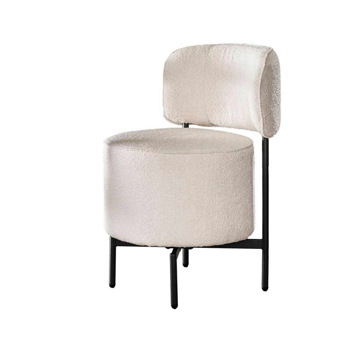 LISA DESIGN Tissia - lot de 2 chaises pivotantes - en tissu bouclette