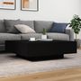Voir la diapositive 4 : VIDAXL Table basse avec lumieres LED noir 100x100x31 cm