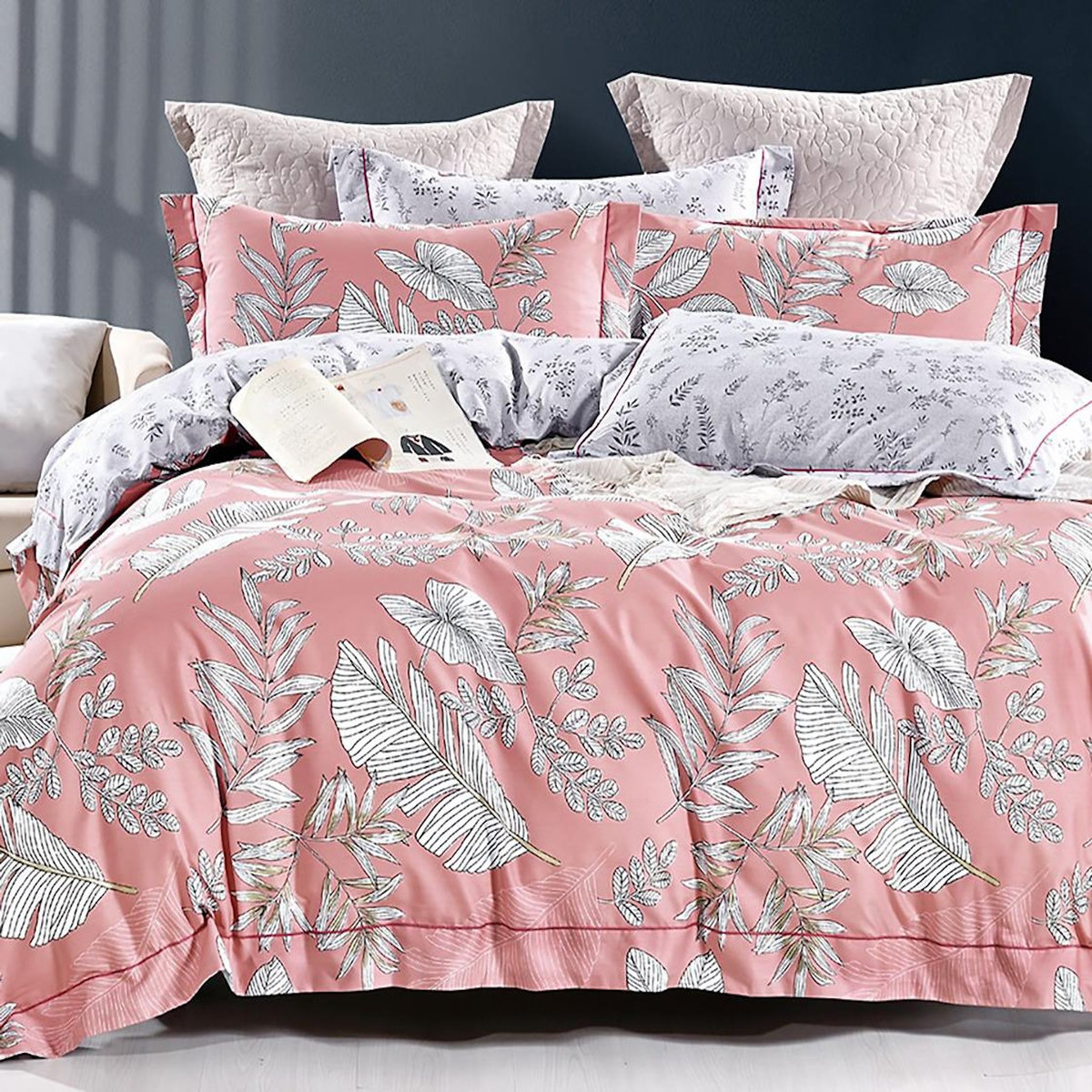 Home collection Parure housse de couette en polycoton Naêva