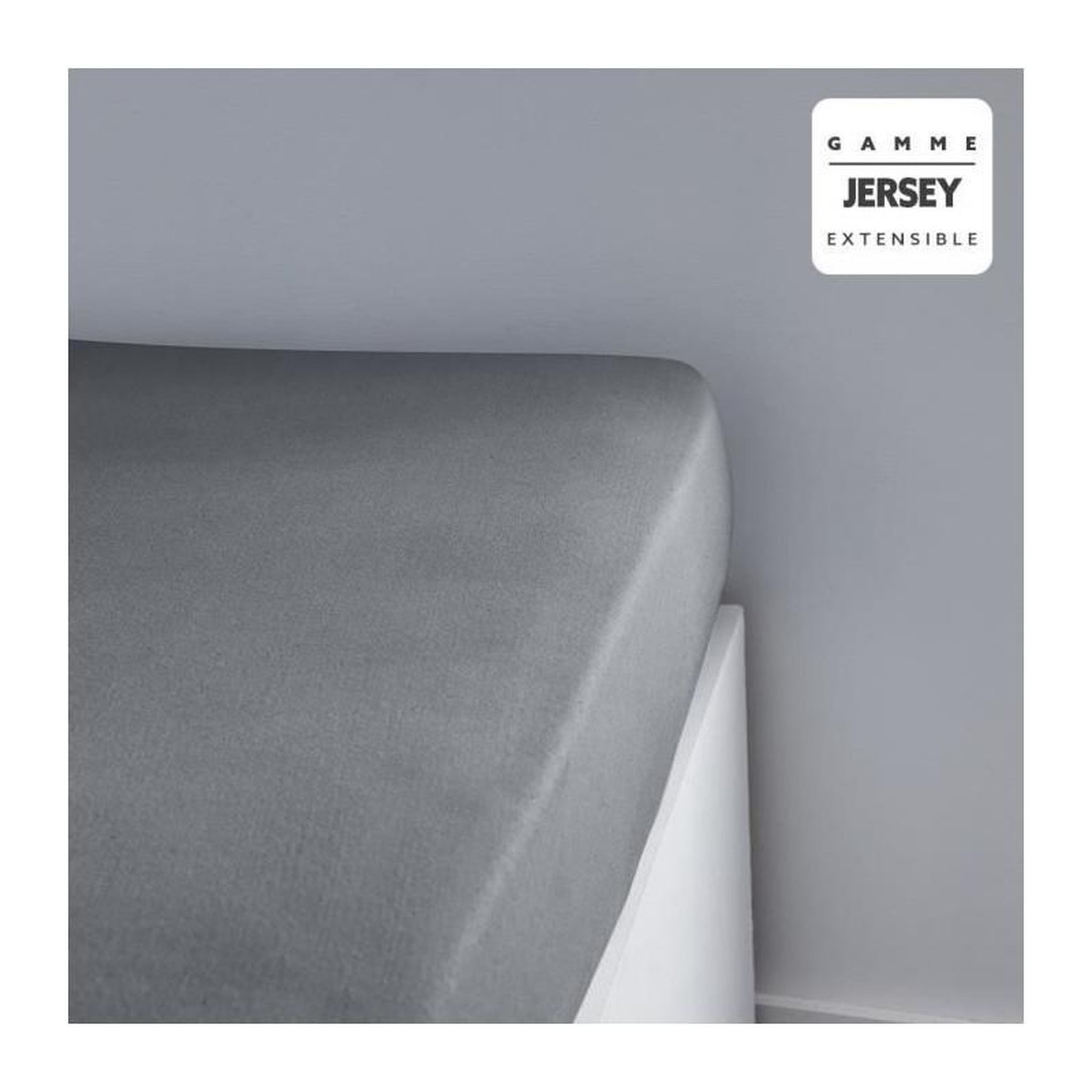 Voir la diapositive 3 : Today Drap housse TODAY Essential - 160 x 200+25 cm - 1 personne - 100% Coton jersey - Acier
