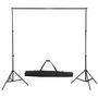 Voir la diapositive 4 : VIDAXL Systeme de support de toile de fond 300 x 300 cm Noir