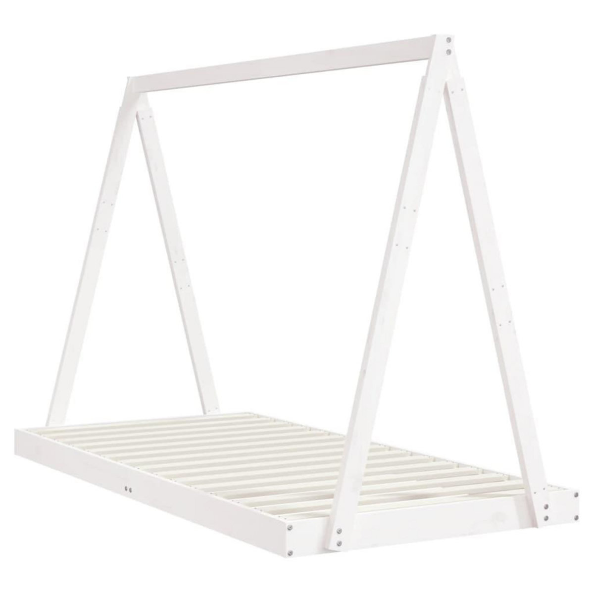 VIDAXL Cadre de lit pour enfants blanc 90x190 cm bois de pin massif