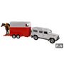 Voir la diapositive 3 : GLOB KIDS Kids Globe Die-cast Land Rover with Horse Trailer 1:32