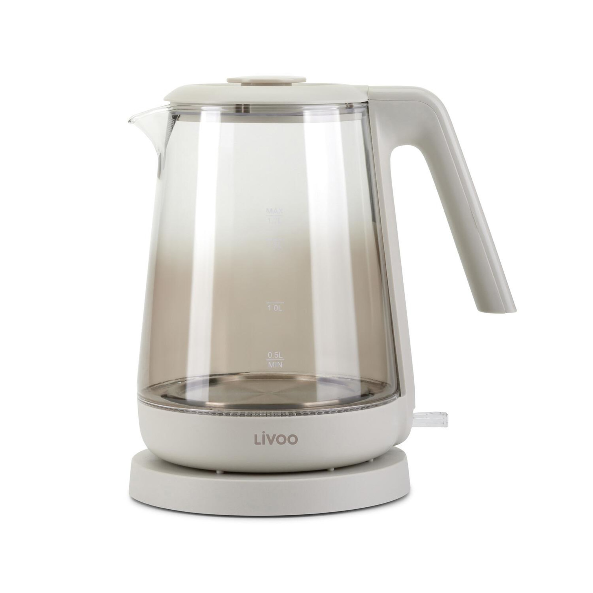 LIVOO Bouilloire sans fil 1.7l 220w verre - dod216g