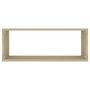 Voir la diapositive 5 : VIDAXL Etageres murales cube 6 pcs Chene sonoma Bois d'ingenierie