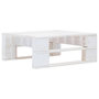 Voir la diapositive 2 : VIDAXL Pouf palette de jardin Bois de pin impregne de blanc