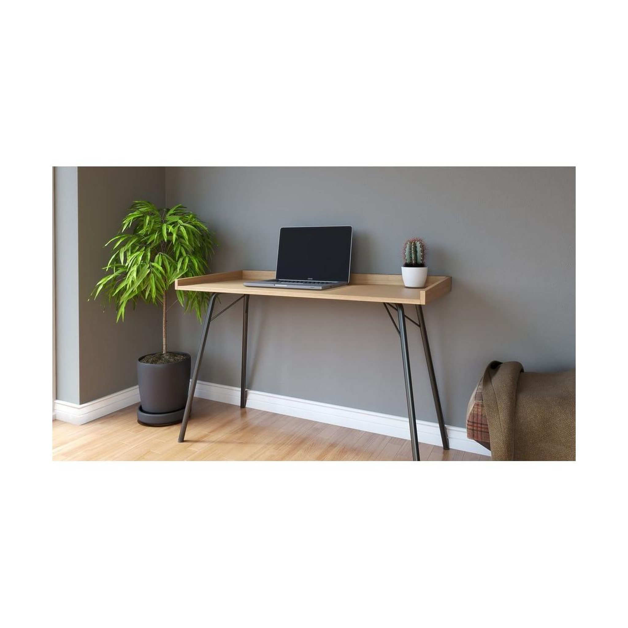 Voir la diapositive 4 : Paris Prix Bureau design en bois  rayburn  115cm naturel
