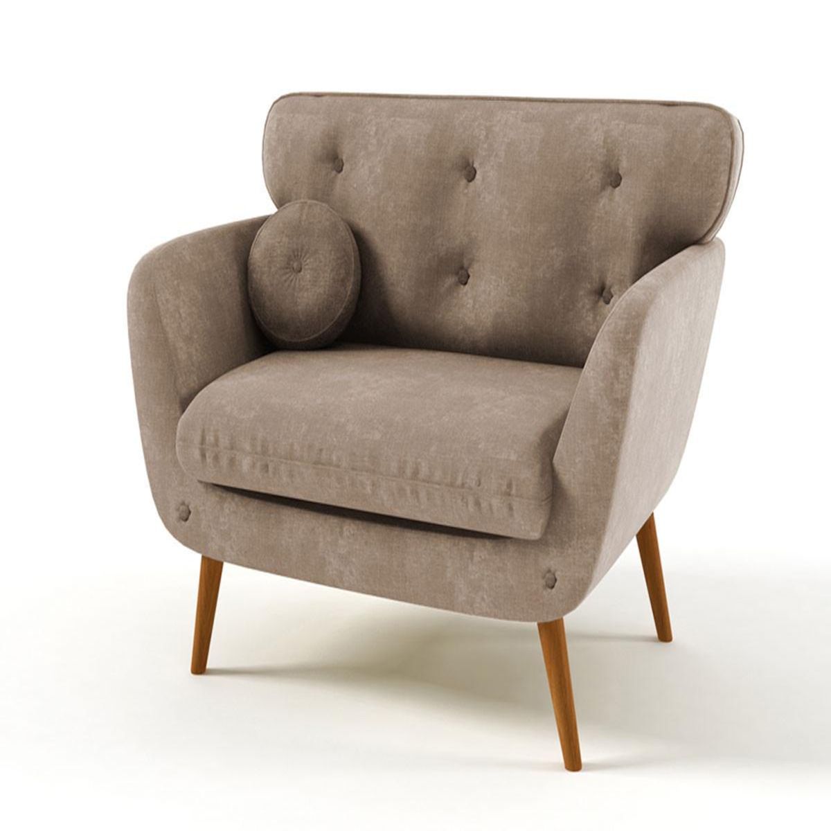 Habitat et Jardin Fauteuil tissu  Scandi  - Taupe