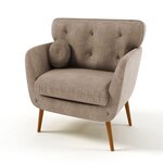 Habitat et Jardin Fauteuil tissu  Scandi  - Taupe