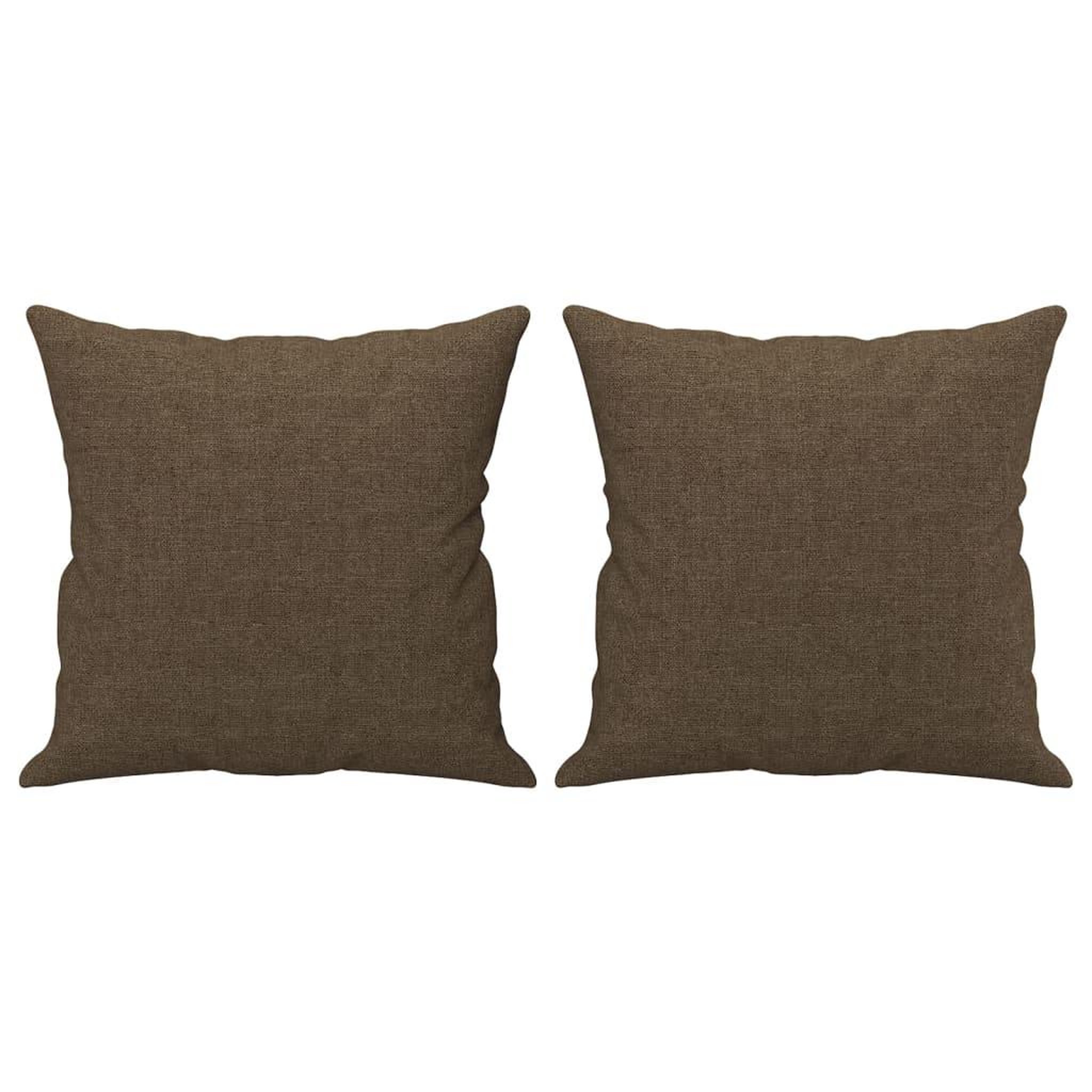 Voir la diapositive 2 : VIDAXL Coussins decoratifs lot de 2 Marron 40x40 cm Tissu