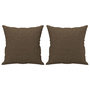 Voir la diapositive 2 : VIDAXL Coussins decoratifs lot de 2 Marron 40x40 cm Tissu