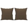 Voir la diapositive 2 : VIDAXL Coussins decoratifs lot de 2 Marron 40x40 cm Tissu