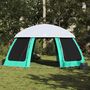Voir la diapositive 4 : VIDAXL Tente piscine toit amovible parois maille vert d'eau 510x510 cm