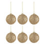 Voir la diapositive 1 : Paris Prix Lot de 6 Boules de Noël  Paillettes  8cm Or