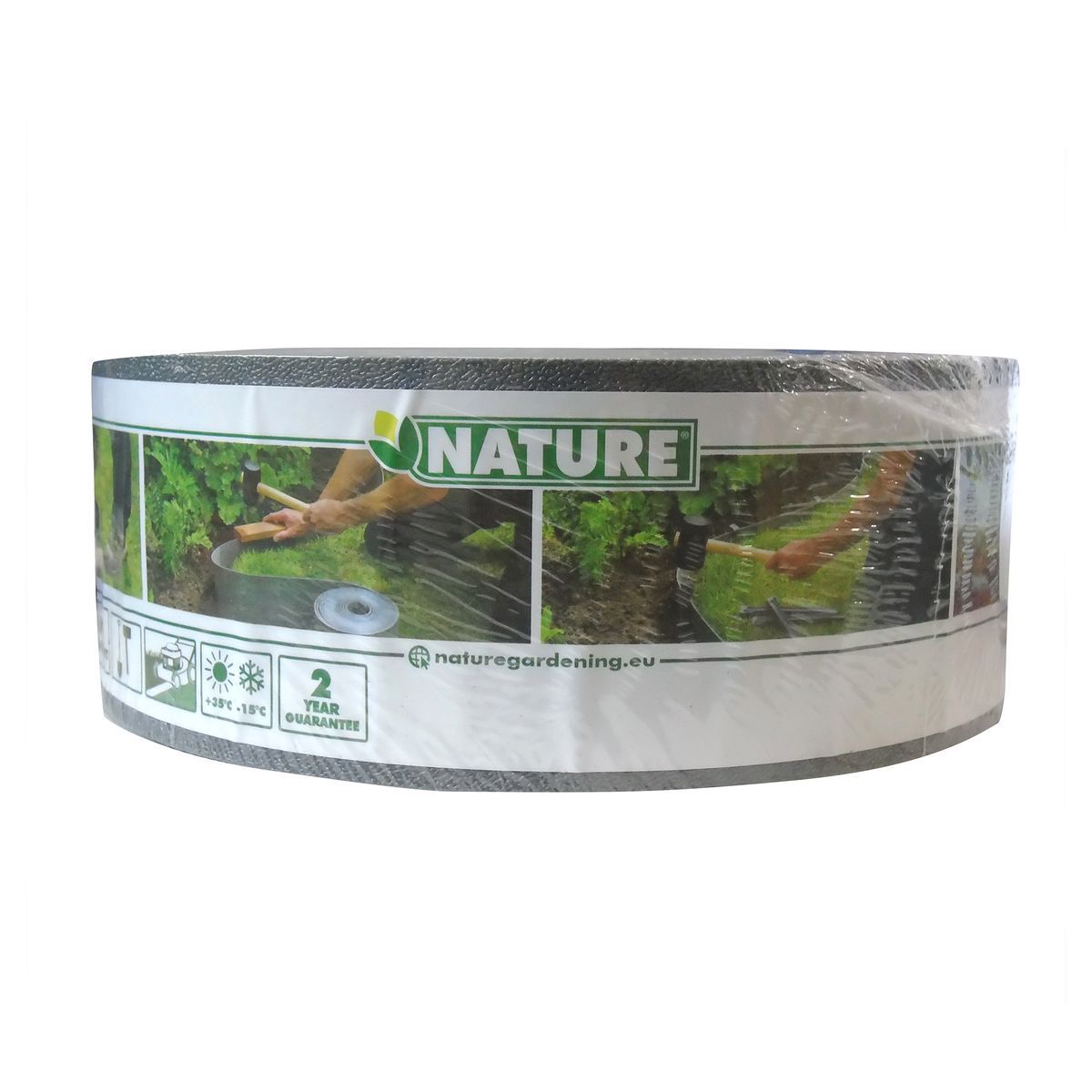 Nature Bordure de jardin - PE, épaisseur 3 mm, gris