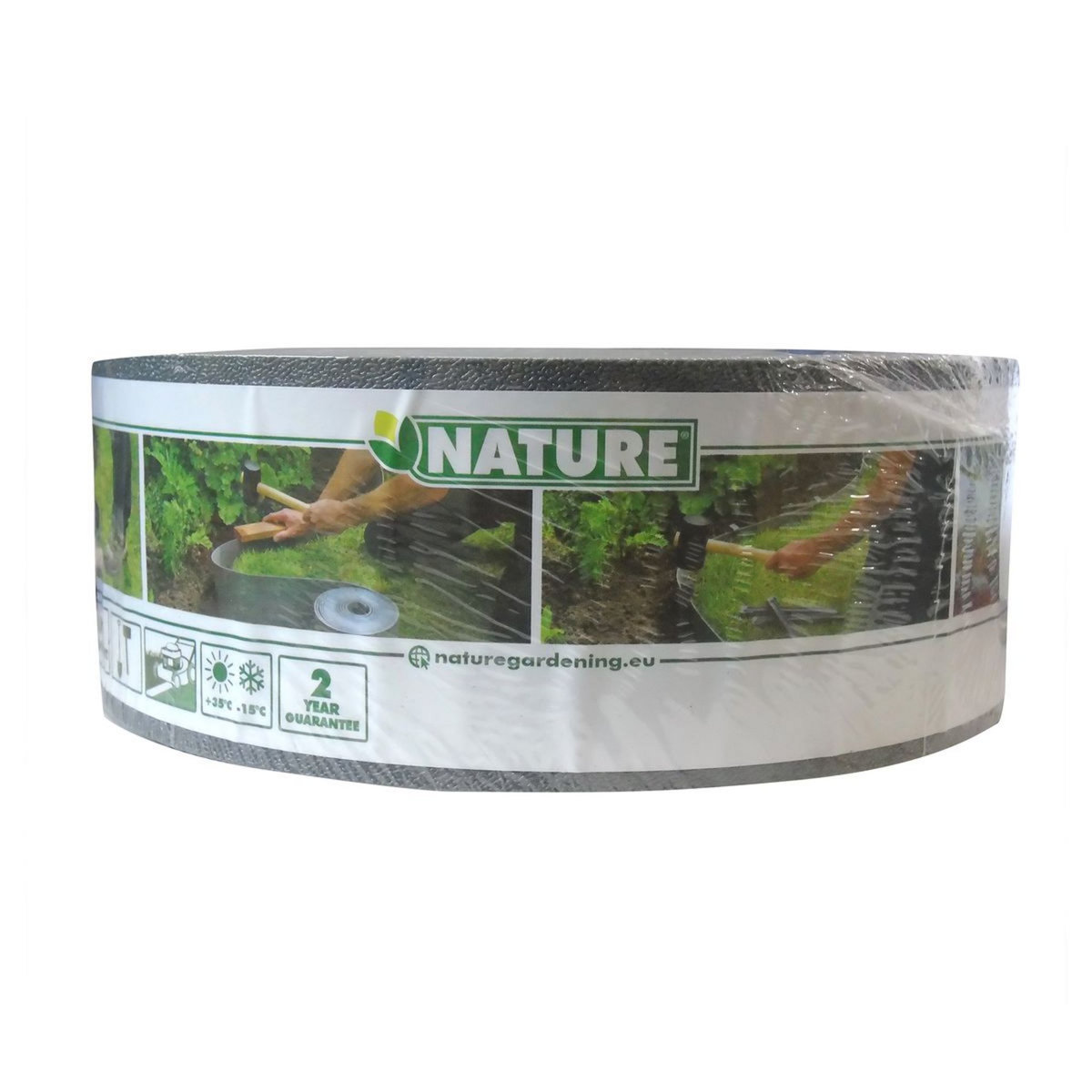 Nature Bordure de jardin - PE, épaisseur 3 mm, gris