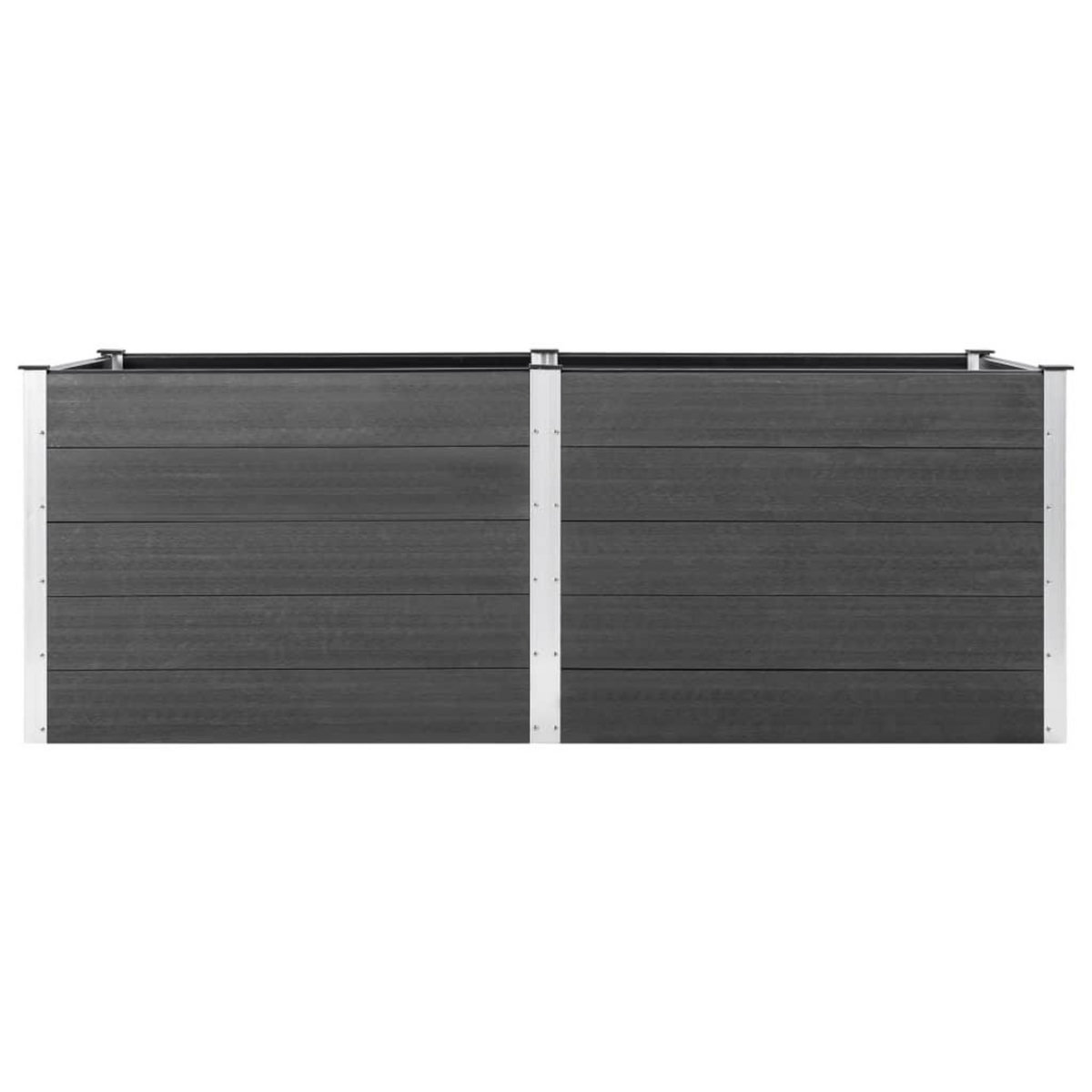 VIDAXL Lit sureleve de jardin 250x50x91 cm WPC Gris
