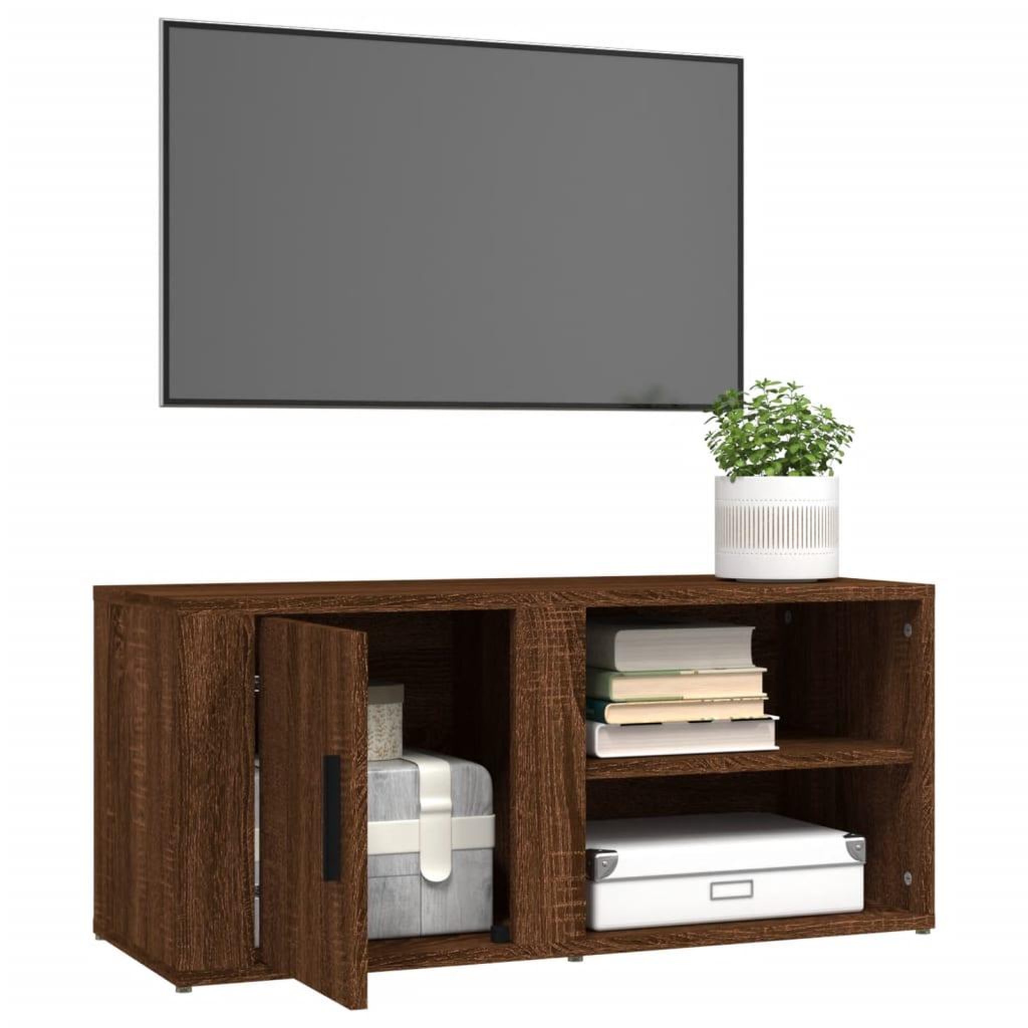 Voir la diapositive 5 : VIDAXL Meubles TV 2 pcs Chene marron 80x31,5x36 cm Bois d'ingenierie