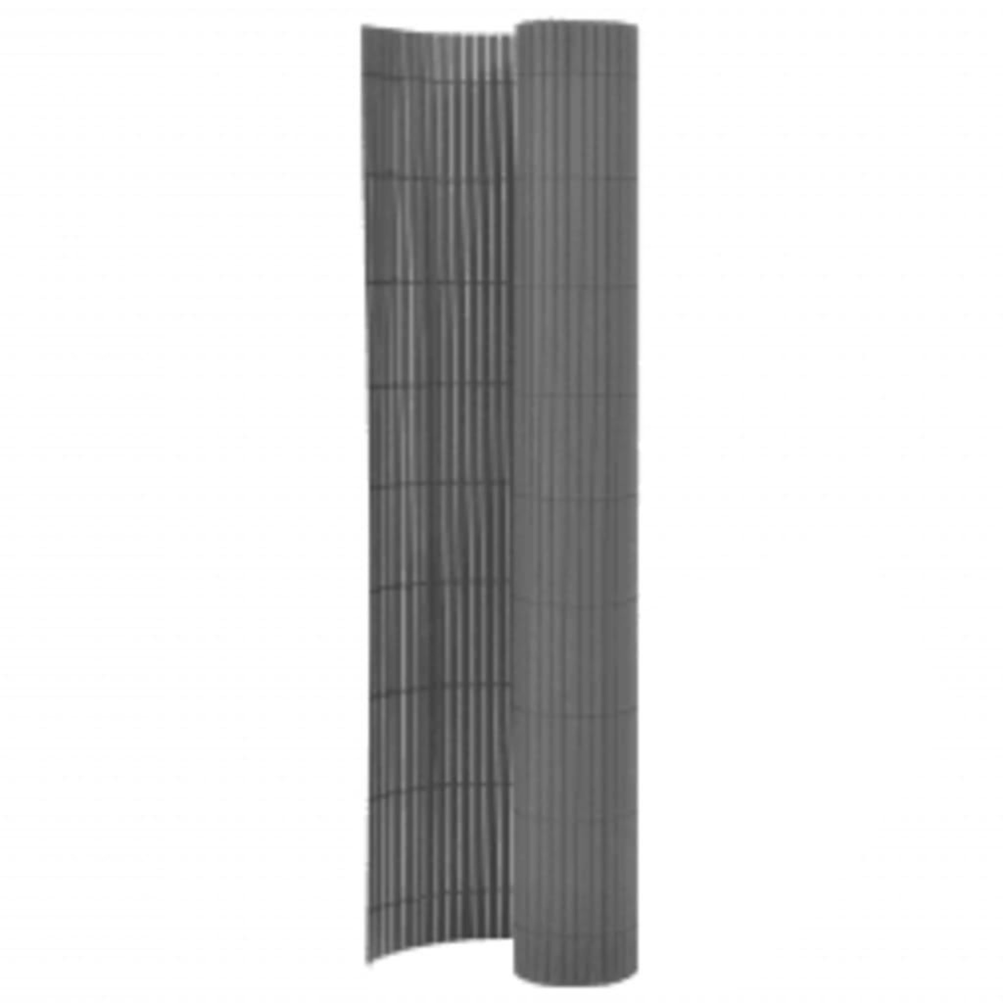 VIDAXL Cloture de jardin double face 110x300 cm Gris